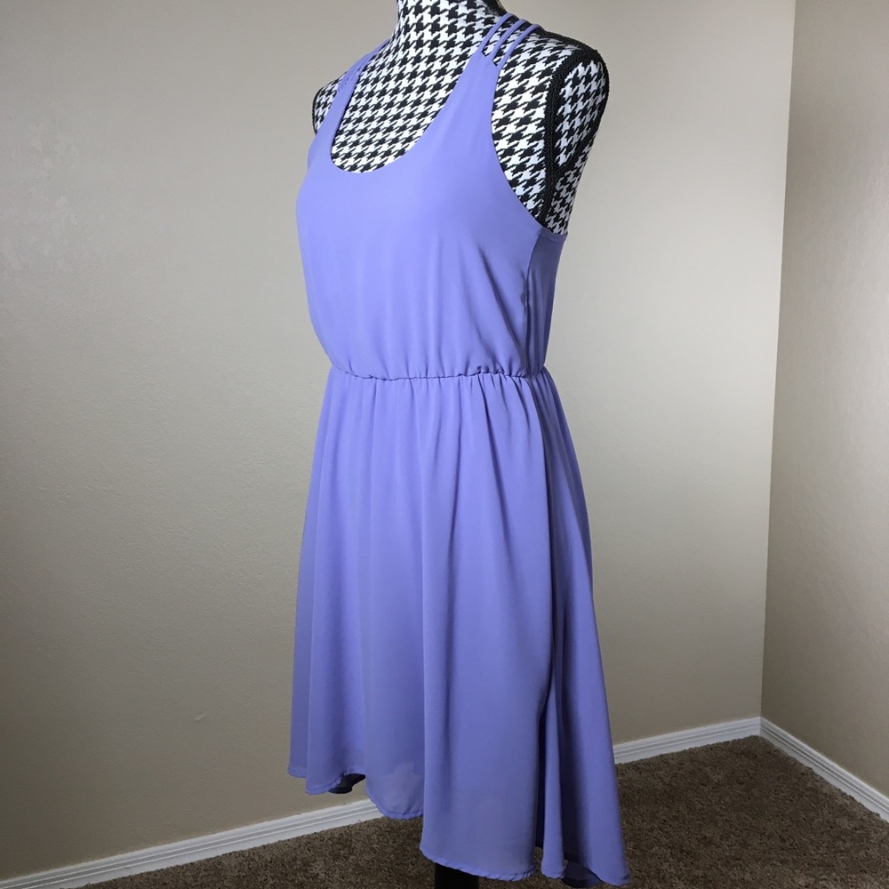 Purple High Low Dress